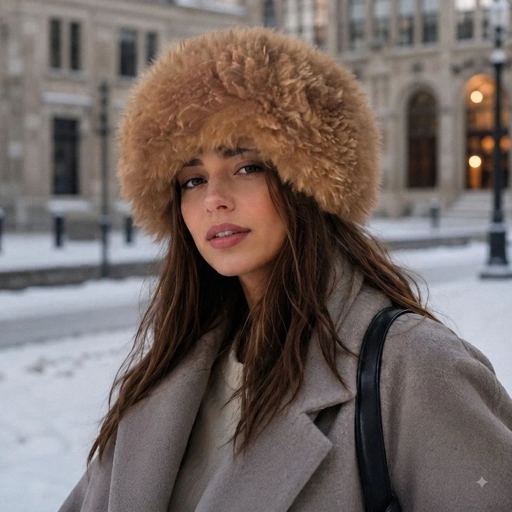 Handcrafted Alpaca Fur Cossack Hat Camel Women & Girls Winter Peruvian Soul Luxe